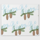 Winterpine Cones Cadeaupapier (Vlak)