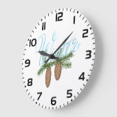 Winterpine Cones Grote Klok (Hoek)