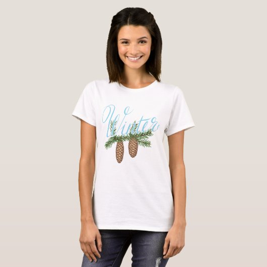 Winterpine Cones T-shirt (Voorkant volledig)