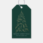 winterpine kerst cadeaulabel (Voorkant)