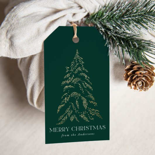 winterpine kerst cadeaulabel