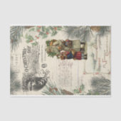  Winterpine kerstman Ephemera Tissuepapier (Voorkant)