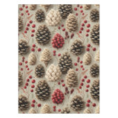 Winterpinecones en rode bessen tafelkleed (Voorkant)
