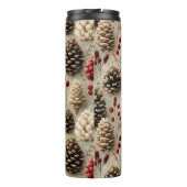 Winterpinecones en rode bessen thermosbeker (Achterkant)