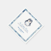 Winterpinguïn Baby shower servetten (Hoek)