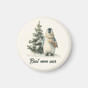 Winterpinguïn “Beste Moeder Ooit” Design Magneet