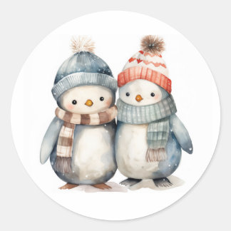 Winterpinguïn Classic Stickers