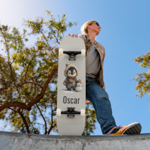 Winterpinguïn met Sneeuwpop Ontwerp Skateboard
