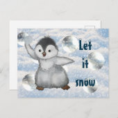 Winterpinguin Postkarte Briefkaart (Voorkant / Achterkant)
