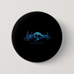 Winterplace West Virginia Skigebied Skiën Skiloper Ronde Button 5,7 Cm