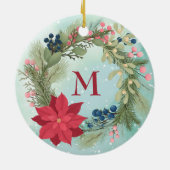 Winterpleistermonogram met baard keramisch ornament (Achterkant)