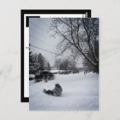 winterplezier briefkaart (Voorkant / Achterkant)