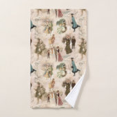  winterplezier sneeuwscènes bad handdoek (Handdoek)