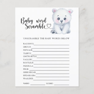 Winterpolar beer - Baby Word Scramble Game