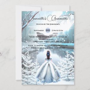 Winterprinses Quinceañera fantasie sneeuwbos Kaart