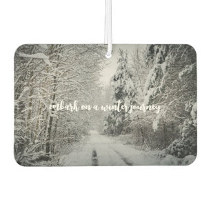 Winterreis door het bos luchtverfrisser
