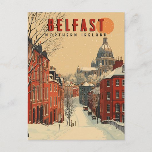  winterreis naar Belfast Briefkaart (Voorkant)