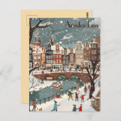 Winterreizen naar Amsterdam Briefkaart (Voorkant / Achterkant)
