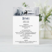 Winterrenne Detailkaart met waterverf voor een rus Kaart (Staand voorkant)