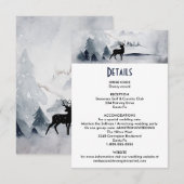 Winterrenne Detailkaart met waterverf voor een rus Kaart (Voorkant / Achterkant)