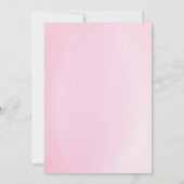 Winterrit met Baby shower Pink Gold Floral Car Kaart (Achterkant)