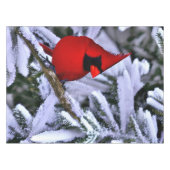 Winterrode kardinaal tafelkleed (Voorkant (Horizontaal))