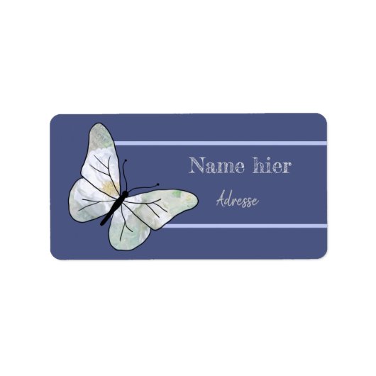 Winterrose und Schmetterlinge Etiket (Voorkant)