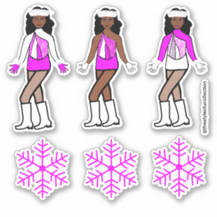 Winterroze danser Stickers #1