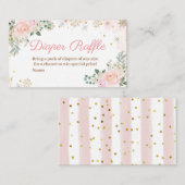 Winterroze Snowflakes Diaper Raffle Informatiekaartje (Voorkant / Achterkant)