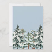 Winters baby shower uitnodigingen voor een babysho (Achterkant)