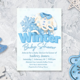 Winters babyshower kaart