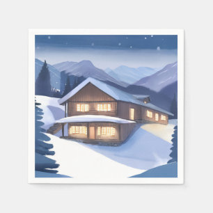 Winters Blokhut Servet