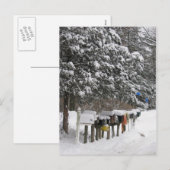 Winters Brievenbussen Vakantie Wenskaart Feestdagenkaart (Voorkant / Achterkant)
