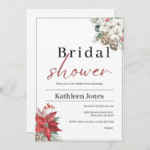 Winters bruidsfeest uitnodiging (Voorkant / Achterkant)