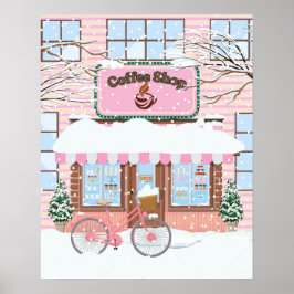 Winter's Embrace, een gezellige coffeeshop in de s Poster