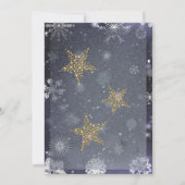 Winter's Eve Gold & Black Celebration Uitnodiging (Achterkant)