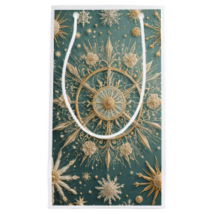 Winter's Golden Embrace: A Snowflake Serenade Klein Cadeauzakje