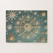 Winter's Golden Embrace: A Snowflake Serenade Legpuzzel (Horizontaal)