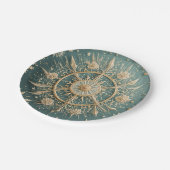 Winter's Golden Embrace: A Snowflake Serenade Papieren Bordje (Gekanteld)