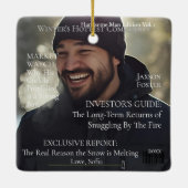 Winter's Hottest Commodity magazine husband Keramisch Ornament (Achterkant)