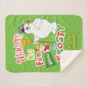 Winter's No Fun without Frosty the Snowman™ Sherpa Deken (Voorkant (horizontaal))
