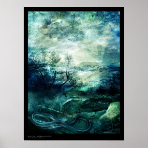 Winters ochtendlicht poster