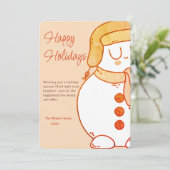 Winters omarming kerstkaart (Staand voorkant)