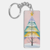 Winter's Pastel Glow Sleutelhanger (Voorkant Links)