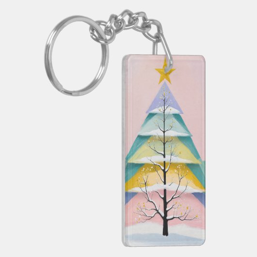 Winter's Pastel Glow Sleutelhanger (Voorkant Links)