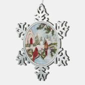 "Winter's Peace"-snowflake met een fragment uit de Tin Sneeuwvlok Ornament (Rechts)