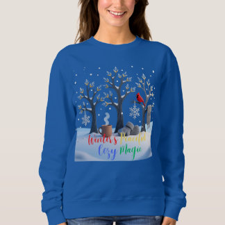 Winter's Peaceful Cozy Magic Frosty Trees Design Trui