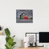 Winters schuur poster (Thuiskantoor)