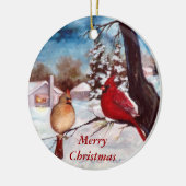 Winters Serenity kerstversiering Keramisch Ornament (Links)