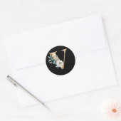 Winters vakantie initiaal sticker letter V (Envelop)